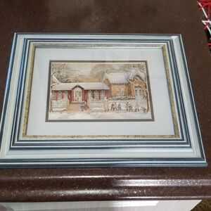 Trisha ROMANCE “The Museum” Framed Print. 13.5x11.5 Inches.